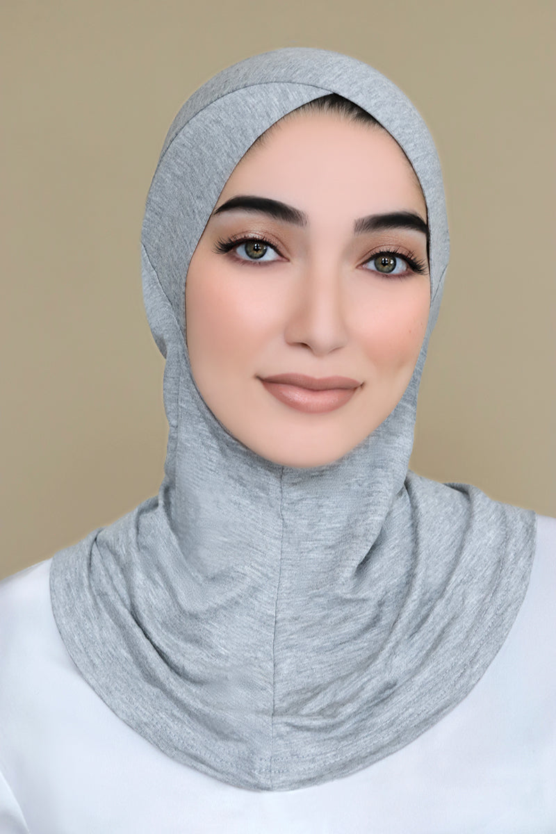 Criss Cross Ninja Underscarf-Heather Gray