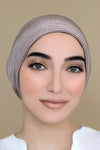 Mauve Metallic Shimmer Hijab Cap