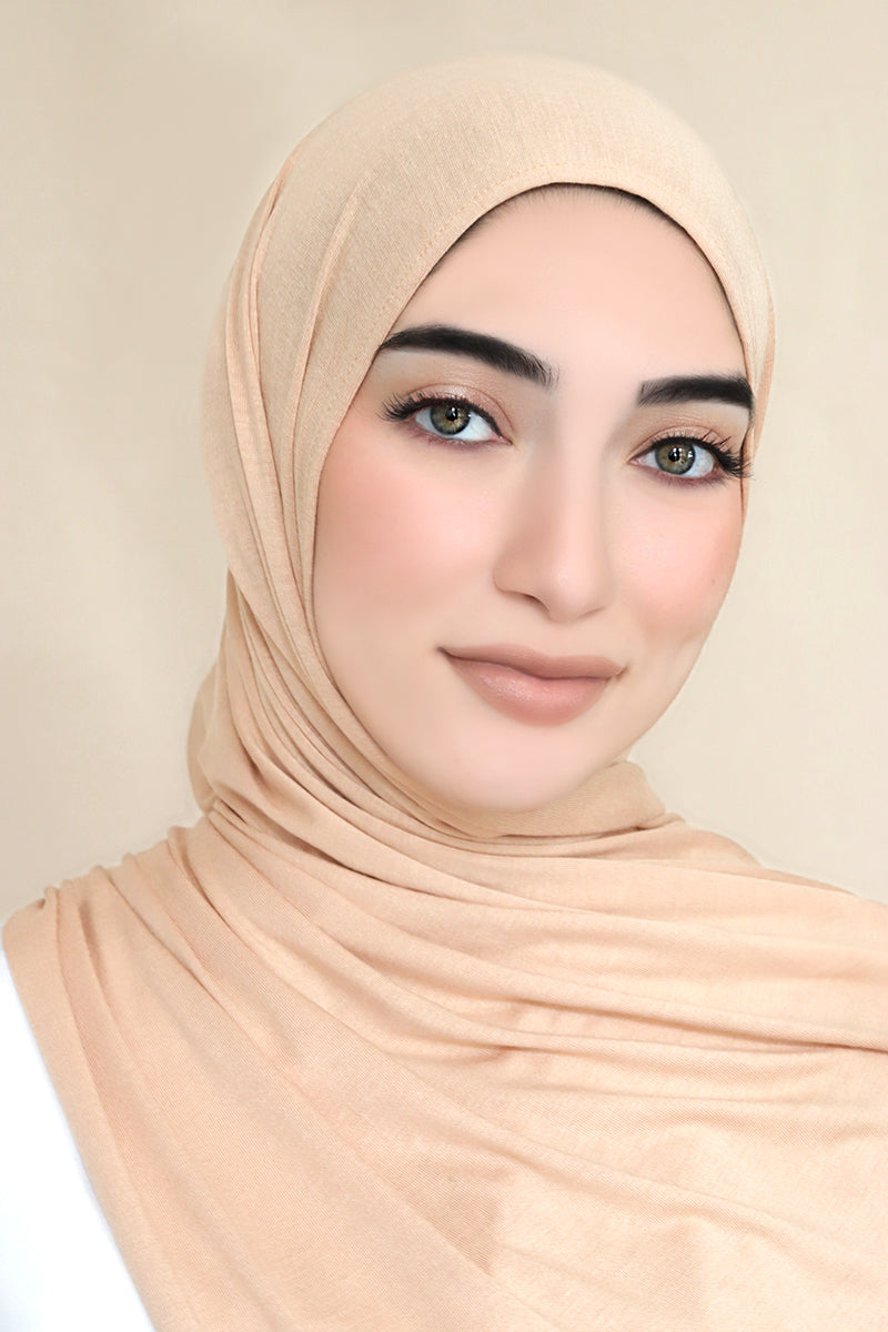 Luxury Jersey Hijab-Nude