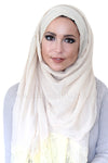 Lace Edge Light Hijab-Beige
