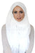Lace Edge Light Hijab-White
