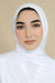 Shimmer Jersey Hijab-White