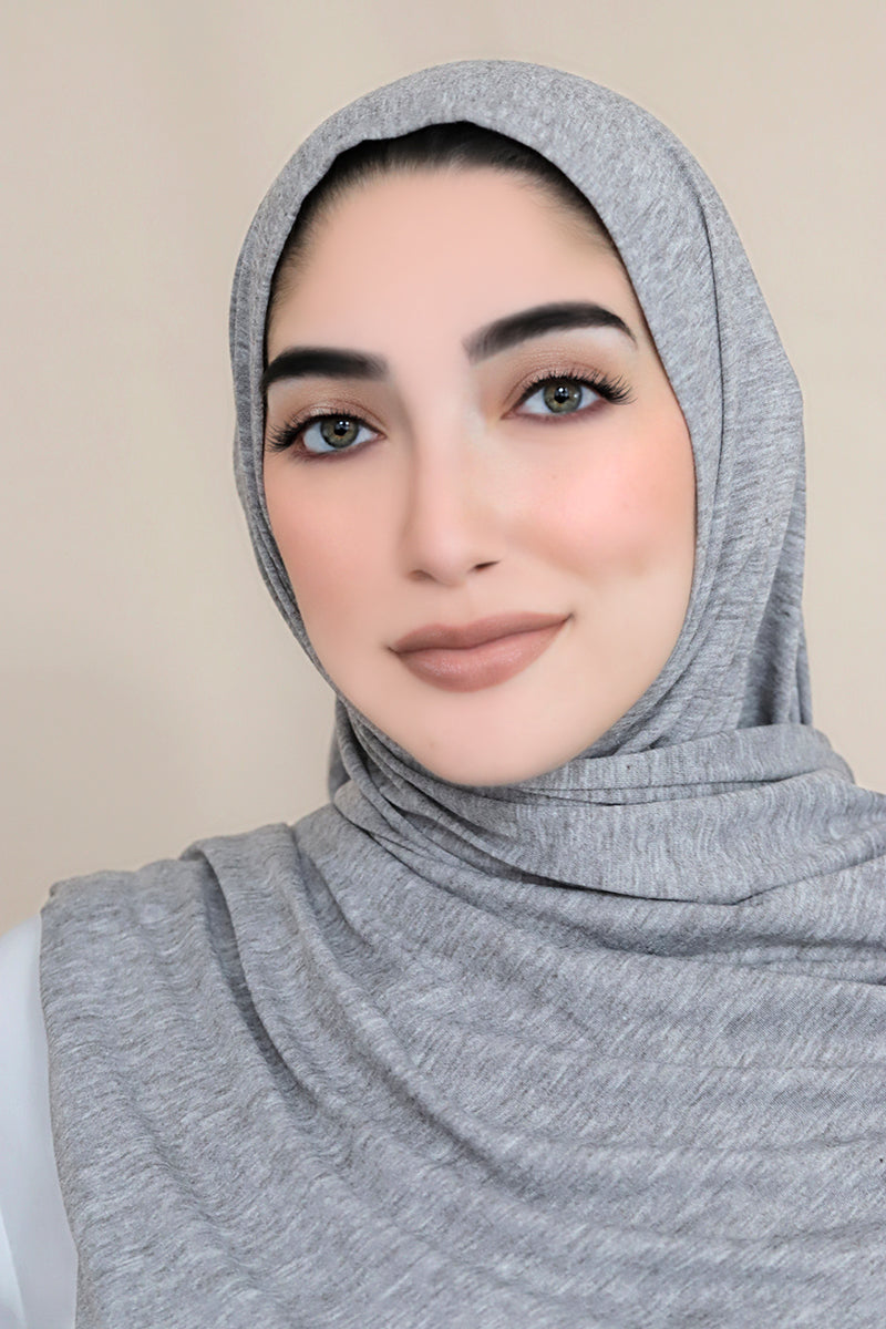 Instant Jersey Hijab-Heather Gray