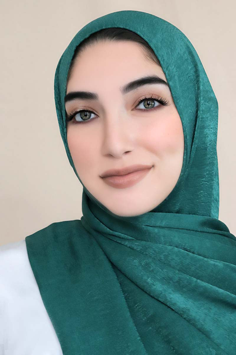 Metallic Shimmer Hijab-Green