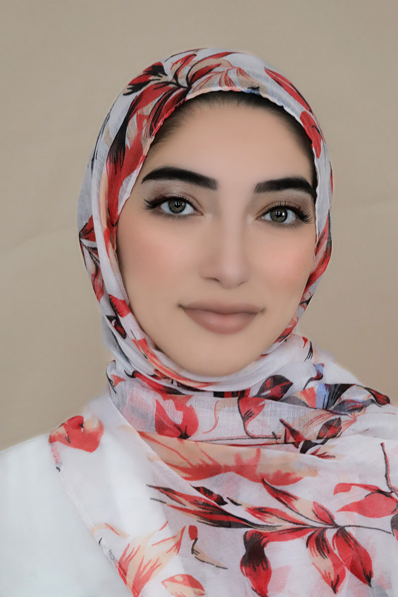 Inspiring Touch Viscose Light Hijab-Red