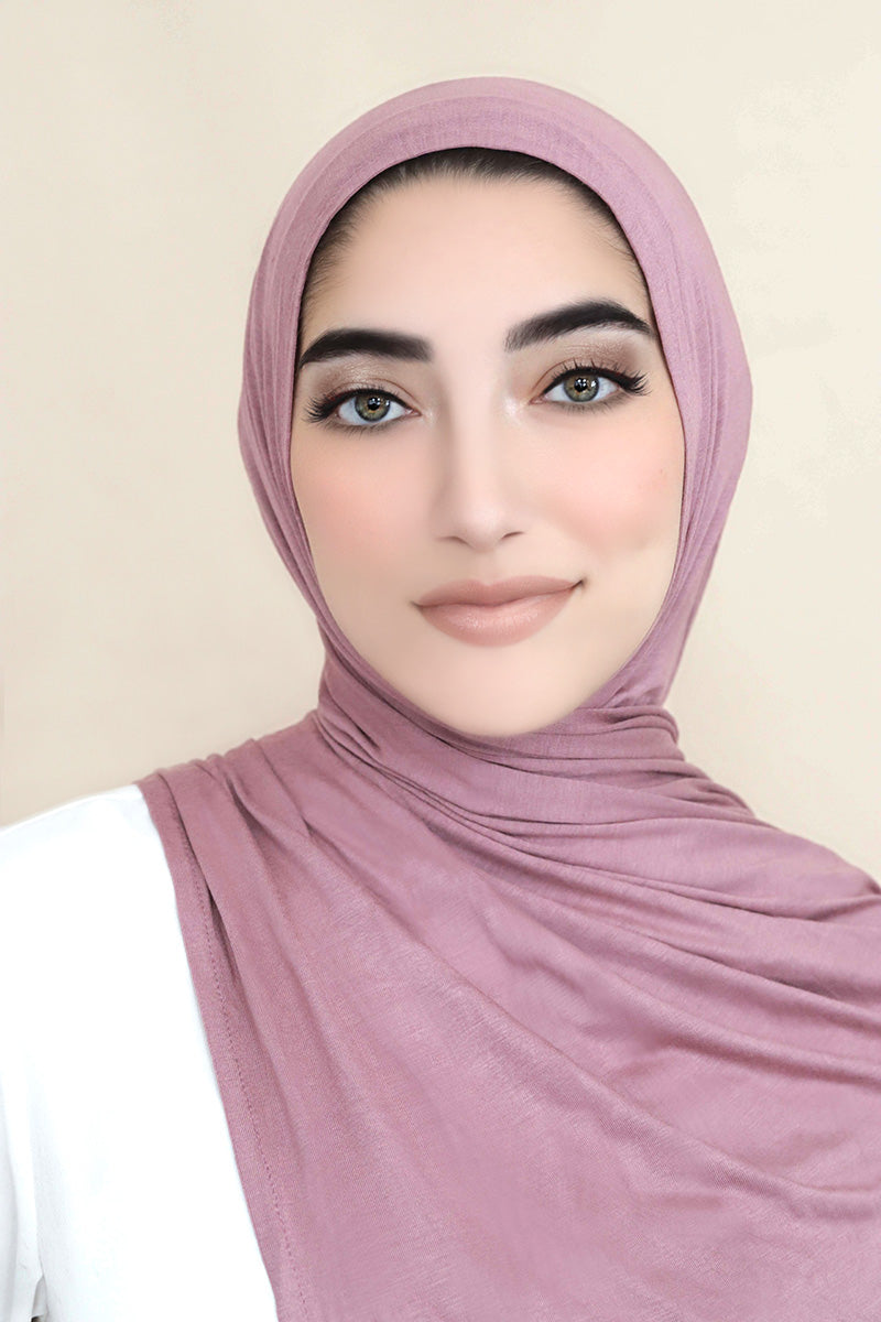 Instant Jersey Hijab-Dusty Rose
