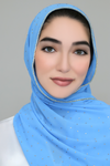 Stone Edge Chiffon Hijab-Blue