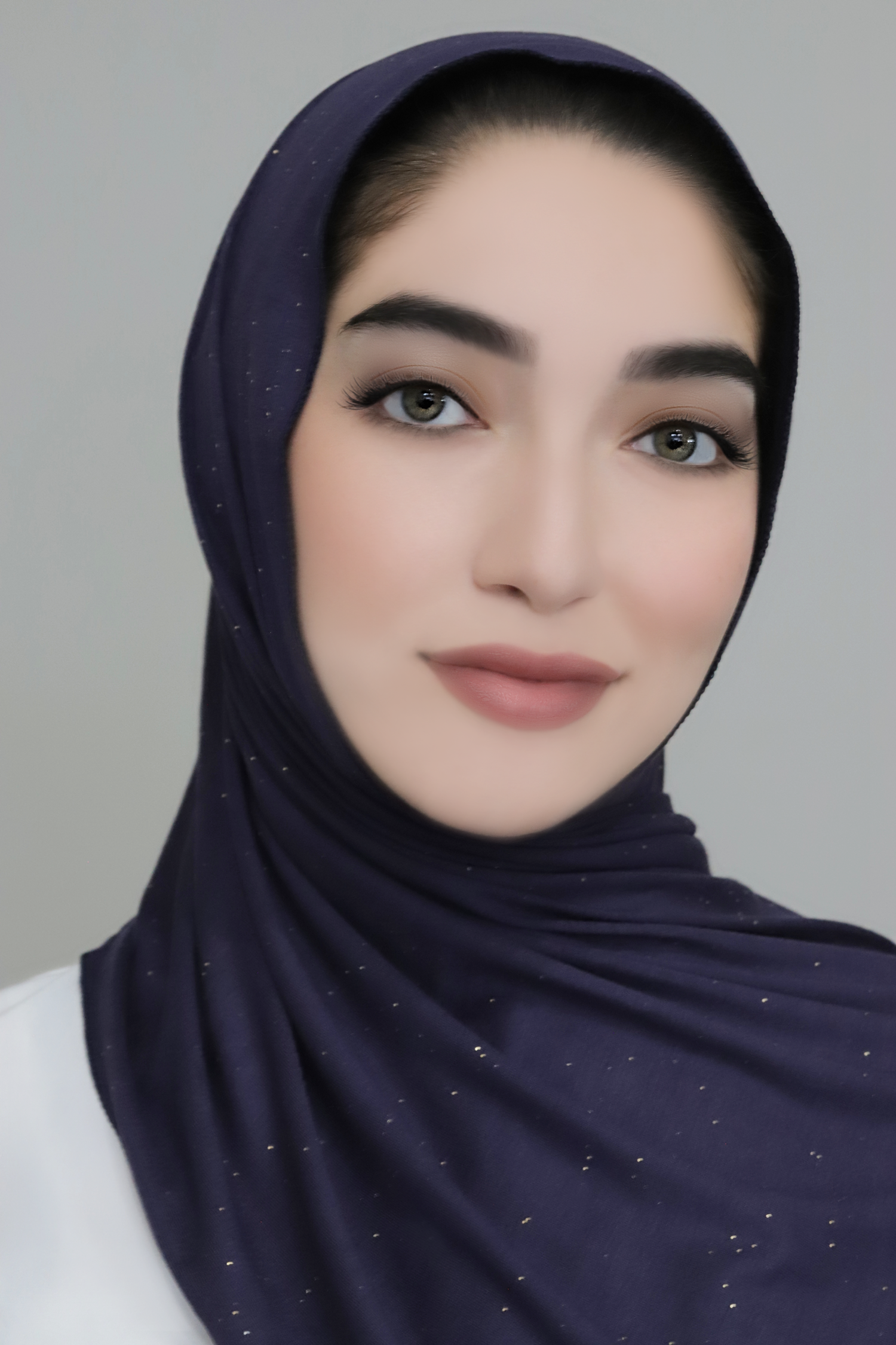 Small Shimmer Jersey Hijab-Navy