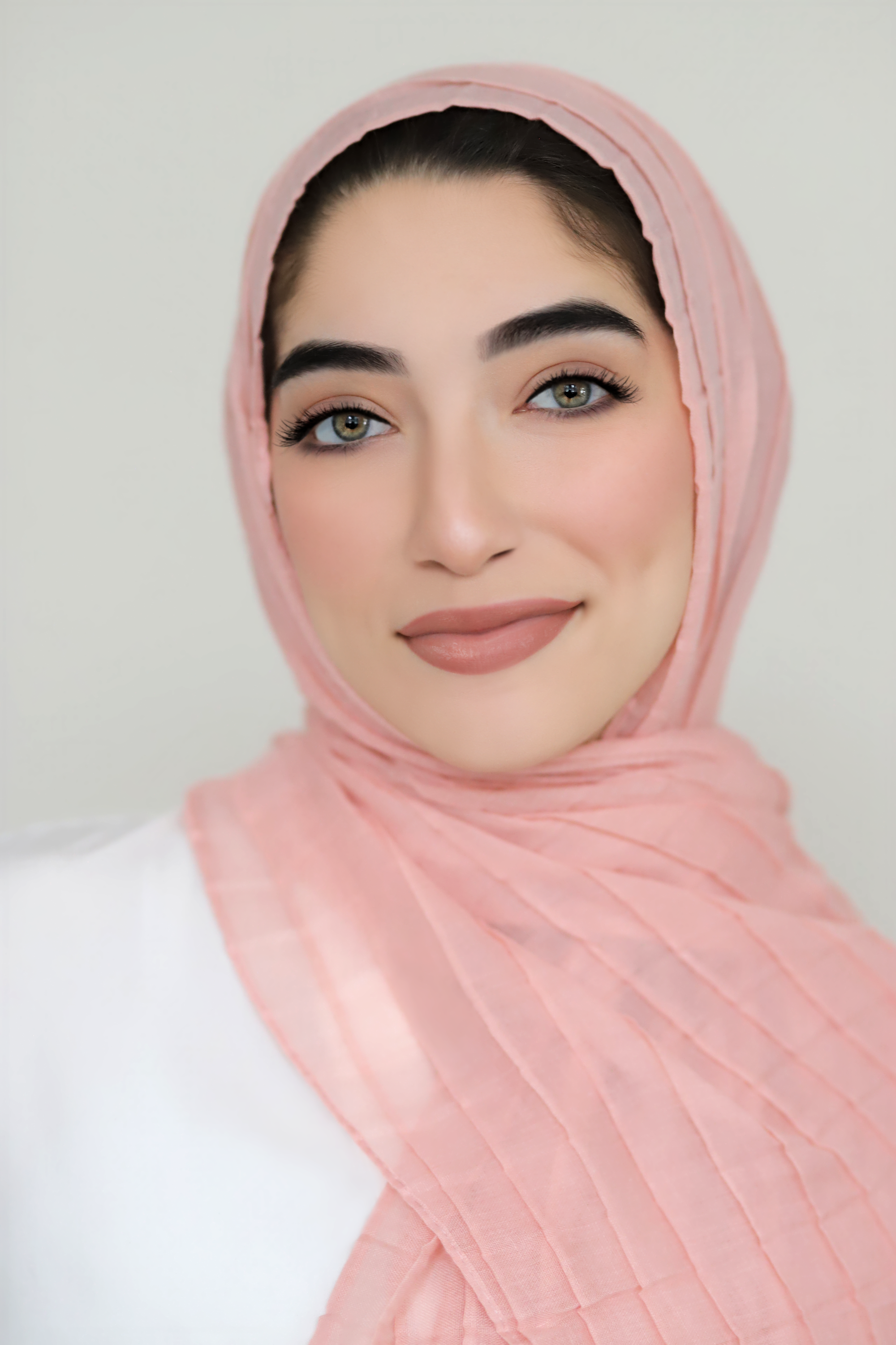 All Boxed Up Light Hijab-Peach