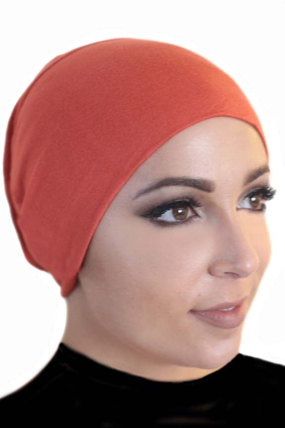 Bonnet Underscarf-Rust