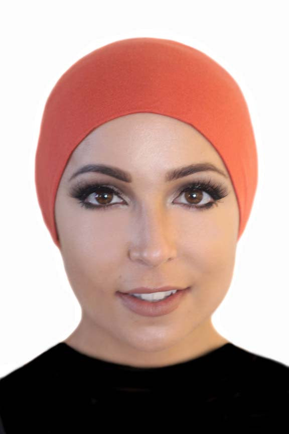 Bonnet Underscarf-Rust