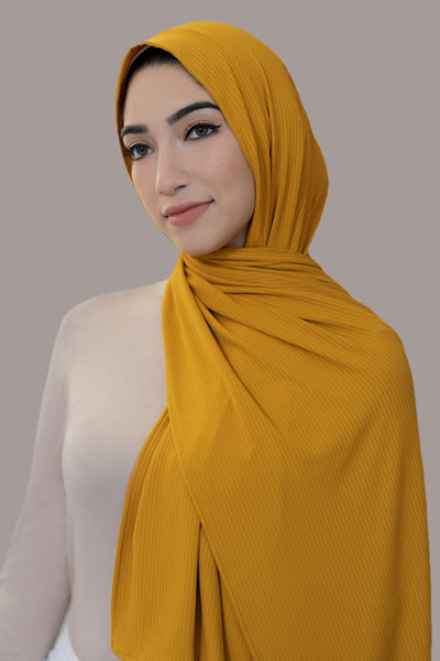 Ribbed Jersey Hijab-Merigold