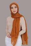 Premium Cotton Light Hijab-Copper