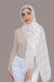 Check Print Light Hijab-White Red