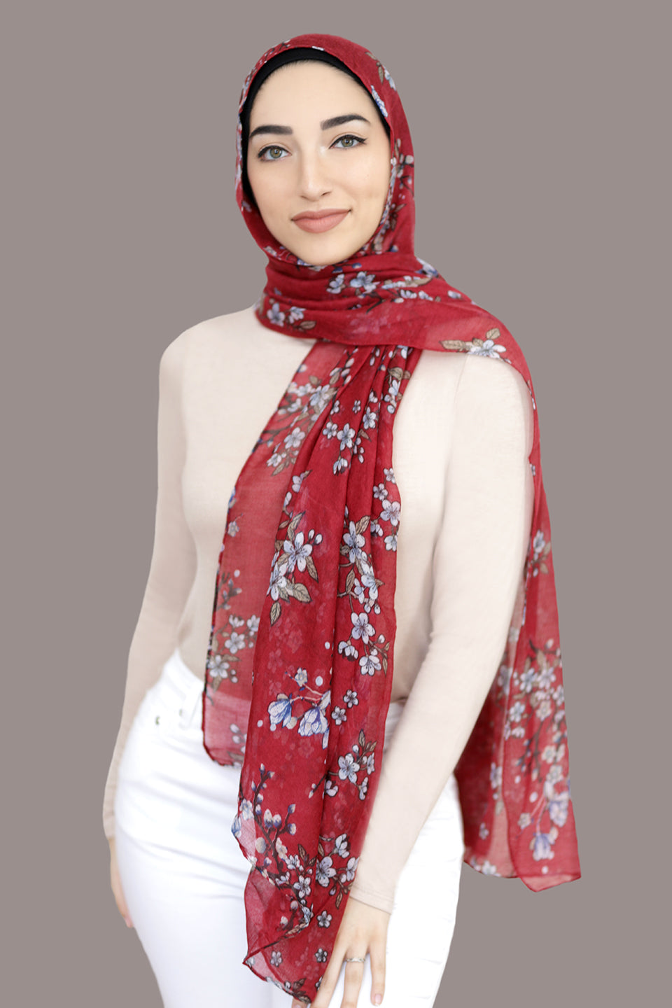 Field Of Dreams Light Hijab-Red