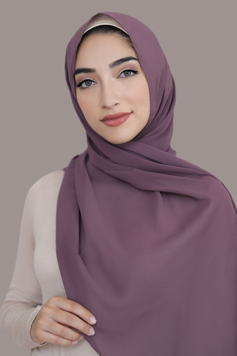 Basic Size Chiffon Hijab-Orchid