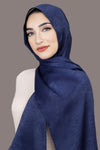 Metallic Shimmer Hijab-Navy