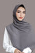 Basic Size Chiffon Hijab-Charcoal