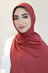 Luxury Jersey Hijab-Brick