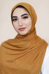Luxury Jersey Hijab-Honey Brown