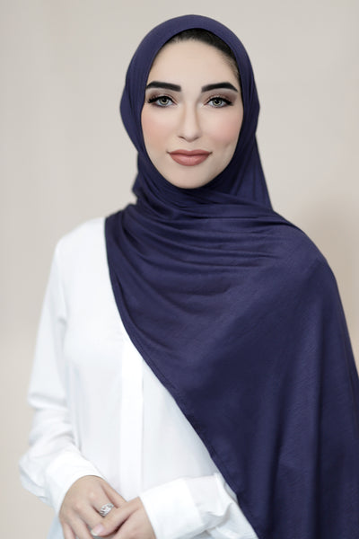 Instant Jersey Hijab-Navy
