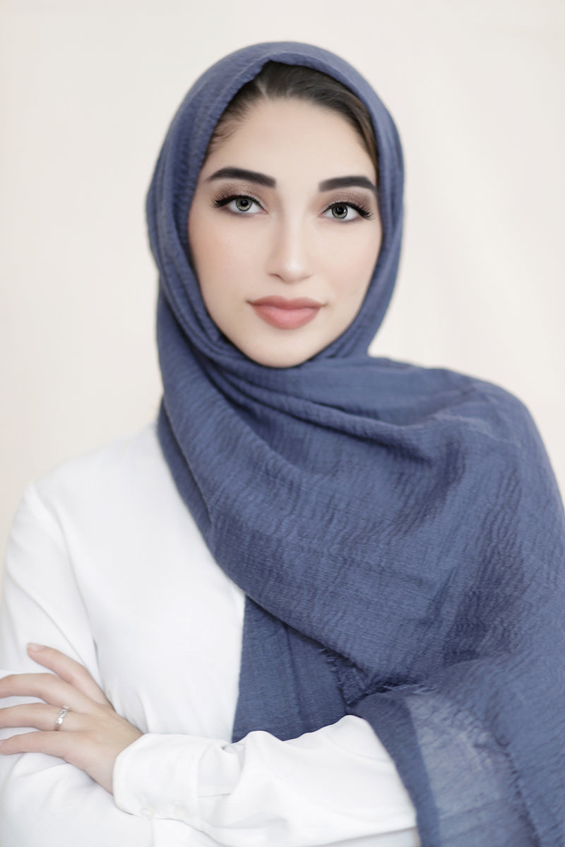 Premium Cotton Light Hijab-Denim