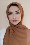 Basic Size Chiffon Hijab-Cinnamon