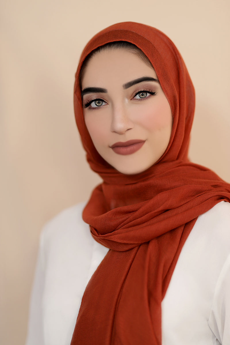 Luxury Light Hijab-Chestnut