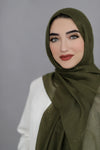 Gold Dust Light Hijab-Olive