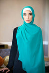 Basic Size Chiffon Hijab-Teal