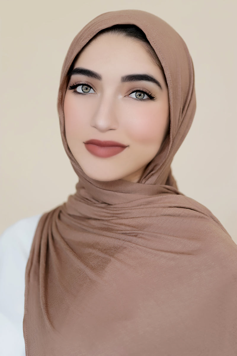Luxury Jersey Hijab-Mocha