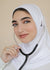 Ear Access One Piece Hijab-White