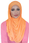 Shimmer Jersey Hijab-Orange