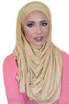Shimmer Jersey Hijab-Gold