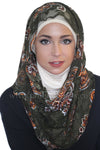 Lace Hijab Paisley-Green