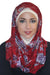 Lace Hijab Paisley-Dark Red