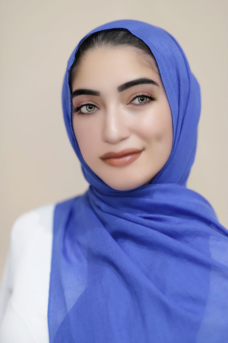Essential Cotton Light Hijab-Royal Blue