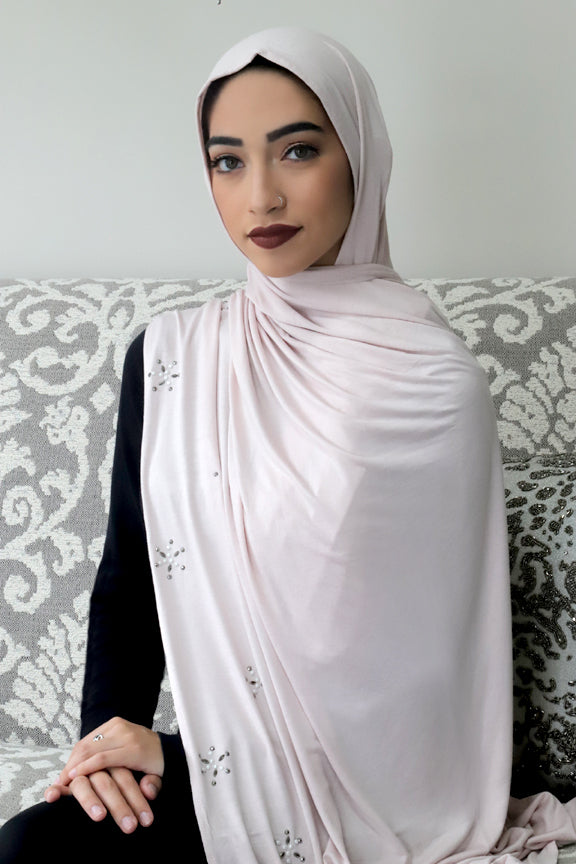 Pearl Jersey Hijab-Ivory