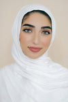 Luxury Jersey Hijab-White