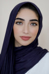 Luxury Jersey Hijab-Navy