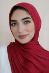 Luxury Jersey Hijab-Maroon