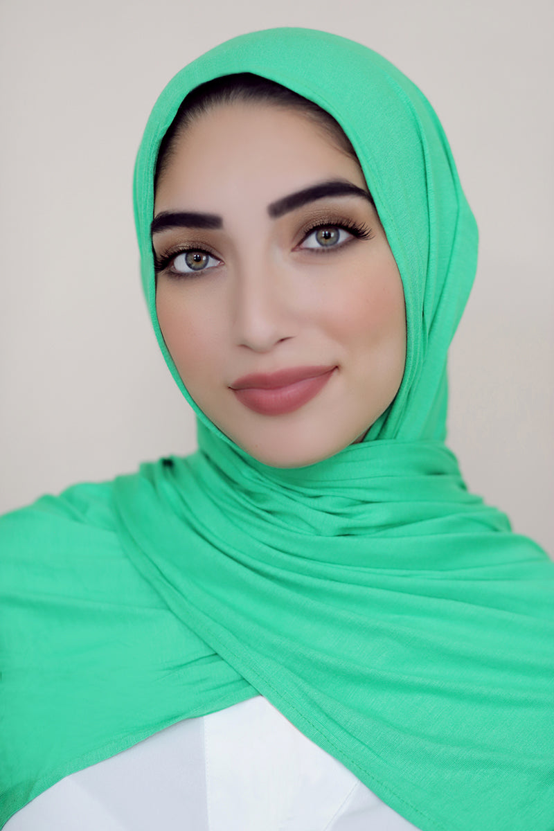 Luxury Jersey Hijab-Light Green