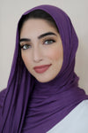 Luxury Jersey Hijab-Dark Purple