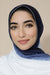 Small Ombre Jersey Hijab-Navy White