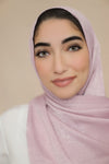 Metallic Shimmer Hijab-Lilac