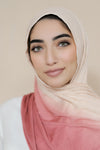 Small Ombre Jersey Hijab-Beige Coral