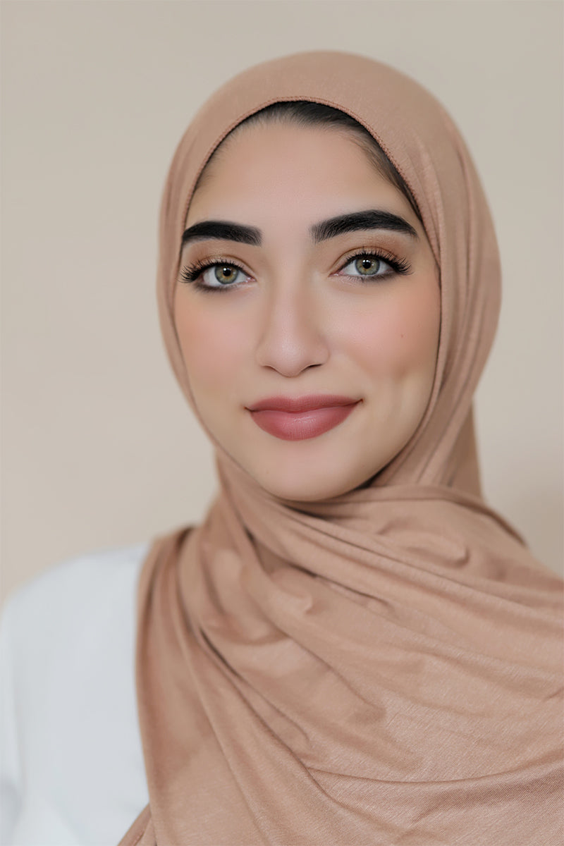 Small Jersey Hijab-Tan