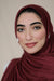 Slit Instant Jersey Hijab-Maroon