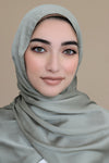 Satin Crinkle Hijab-Sage
