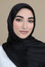 Satin Crinkle Hijab-Black